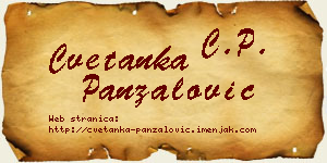 Cvetanka Panzalović vizit kartica